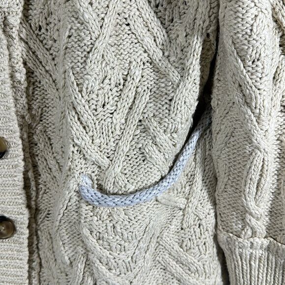 FREE PEOPLE MONTANA CABLEKNIT CARDI SWEATER IN TEA NEW SMALL PETITE - Picture 11 of 11